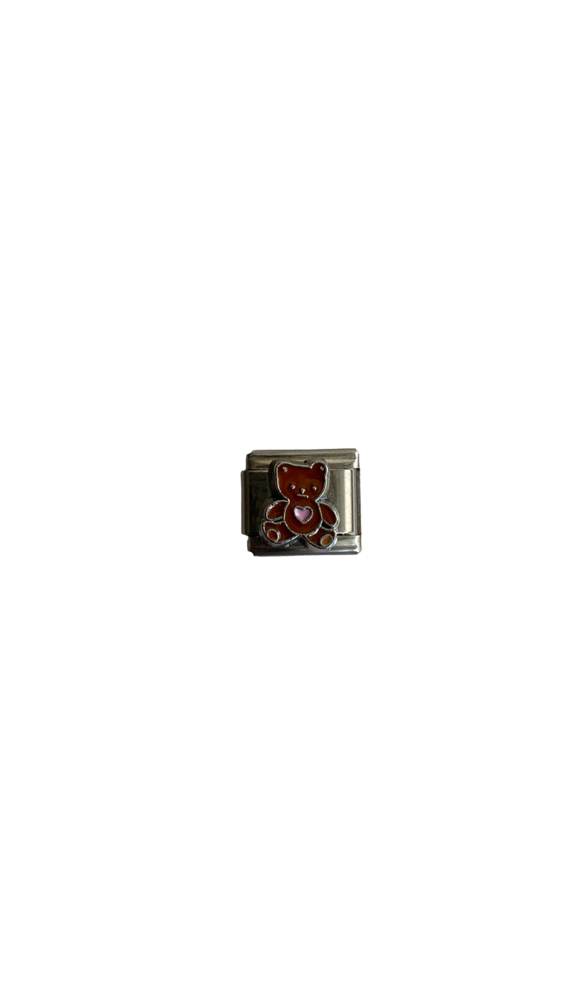 Teddy Bear with Heart Italian Charm