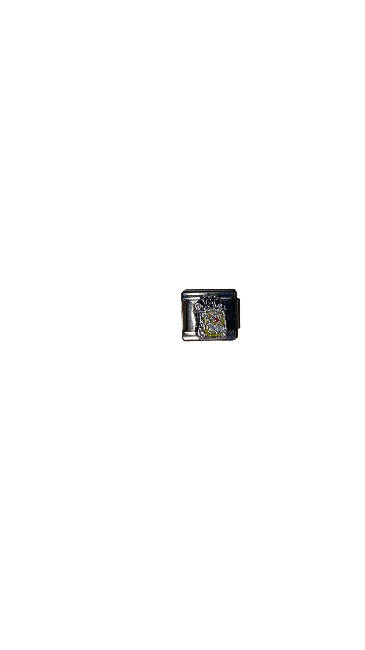 Silver Crystal Italian Charm